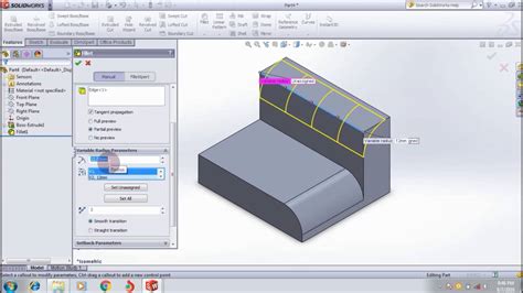 Learn Solidworks Fillet Feature Tutorial Solidworks Video Tutorials