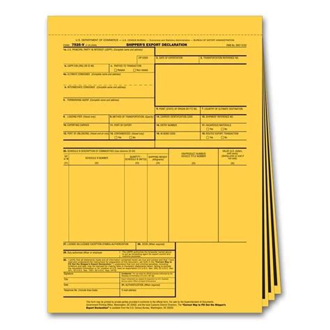 Shipper S Export Declaration Fillable Form Printable Forms Free Online