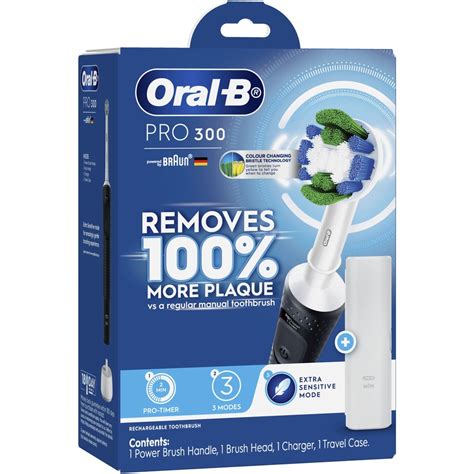 Oral B Pro 300 Electric Toothbrush Black Big W