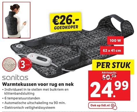 Warmtekussen Voor Rug En Nek Aanbieding Bij Lidl