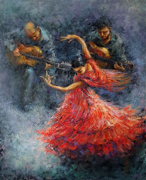 Dance Of Passion Flamenco Oil Painting Large Painting For The Living Room Original Artwork