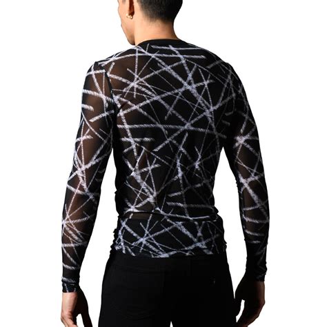 楽天市場AndrewChristian アンドリュークリスチャン Naked Truth Capsule See Through Long Sleeve Tee Tシャツ長袖 メンズ