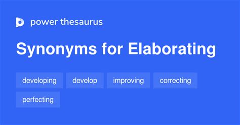 Elaborating Synonyms 262 Words And Phrases For Elaborating