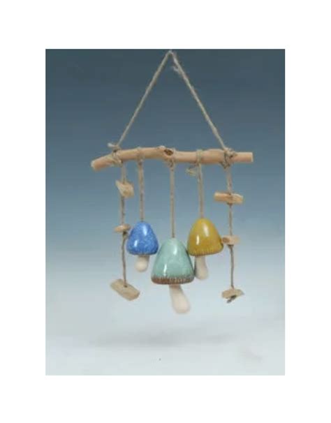 Mushroom Windchime Blue Green Yellow The Bear Den Gallery