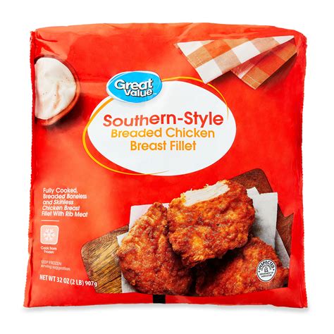 Great Value Fully Cooked Southern Style Chicken Breast Fillet Whole