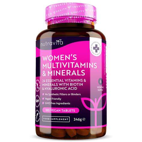 Womens Multivitamins With Biotin And Hyaluronic Acid 180 Vegan Tablet