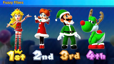 Mario Party Minigames Peach Vs Yoshi Vs Luigi Vs Daisy Christmas