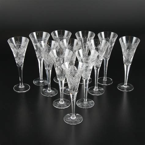 Waterford Crystal "Millennium Series" Champagne Flutes, Set of Twelve | EBTH