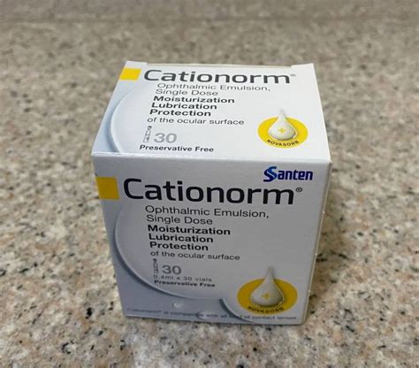 Sg Ready Stock Cationorm Ophthalmic Emulsion Eye Drop Single Dose 04ml X 30s Lazada Singapore