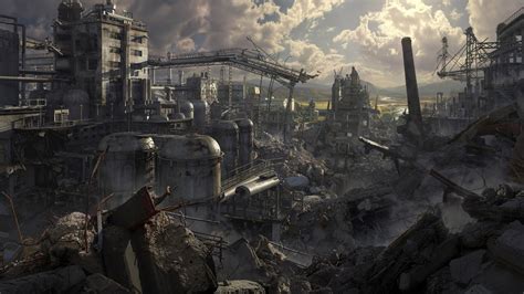 Hd Wallpaper Post Apocalyptic Sci Fi Landscape