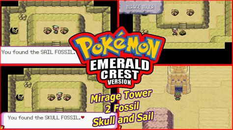 Mirage Tower Two Fossil Skull and Sail Pokémon Emeral Crest GBA Rom