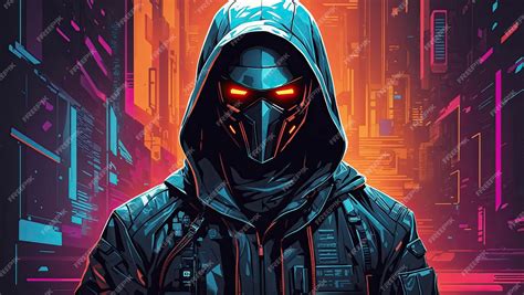 Premium AI Image | Cyberpunk Hacker Vector Illustration