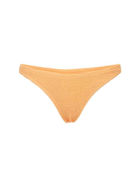 Bond Eye Sinner Recycled Tech Bikini Bottoms Orange Editorialist