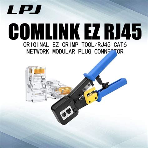 Comlink Ez Cat6 Rj45 Shielded Pass Through Tagusan Passthrough Ftp Network Modular Plug