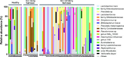 Relative Abundance Taxa Bar Plot Of Vaginal Samples From Healthy