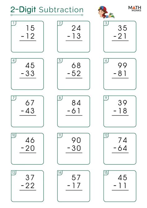 Double Digit Addition And Subtraction Worksheets With And Without