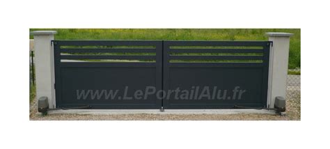 Portail De Cl Ture Battant Alu Ajour Barreaudage Horizontal