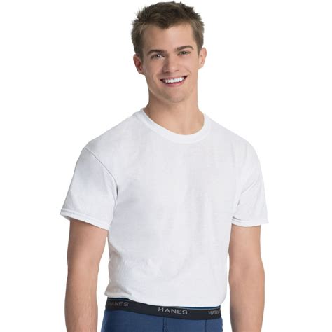 Hanes Men S 3 Pack Comfortblend White Crew T Shirt