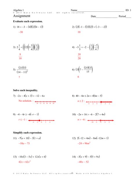 Two Step Equations Infinite Algebra 1 Answers