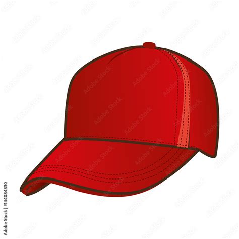 silhouette color with baseball cap vector illustration Stock Vector ...