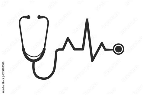 Stethoscope Vector Medical Tools Vector Stethoscope Illustration