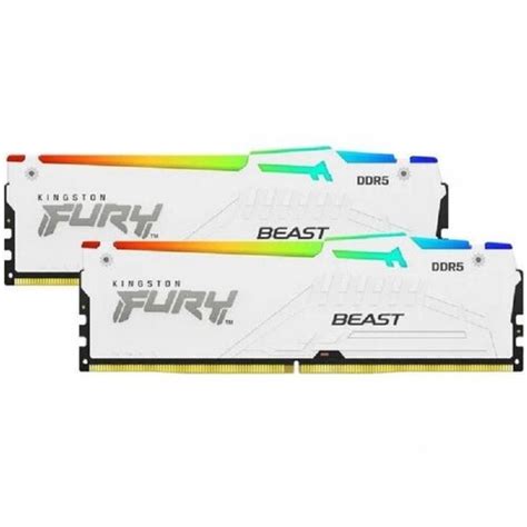 Kingston Dimm DDR5 32GB 2x16 5 600MHz Fury Beast White Rgb Xmp