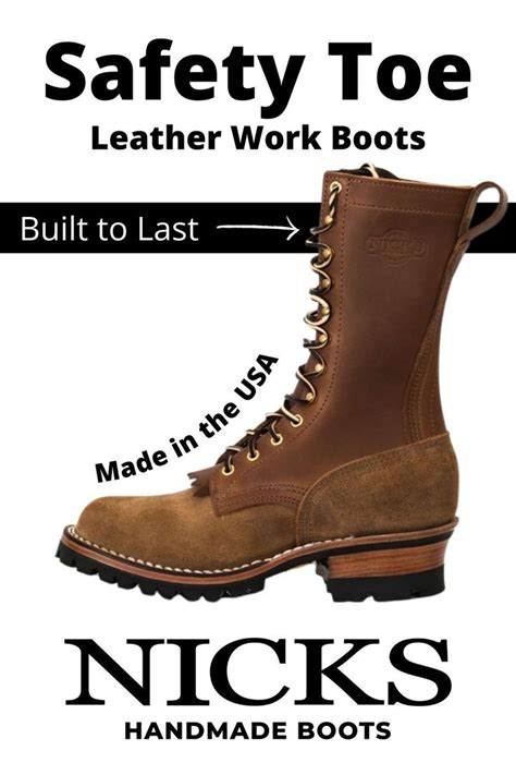 Safety Toe - Leather Work Boots | Leather work boots, Work boots ...