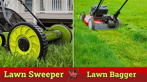 Lawn Sweeper Vs Bagger YouTube