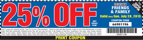 Harbor Freight 25 Off Coupon This Weekend Only