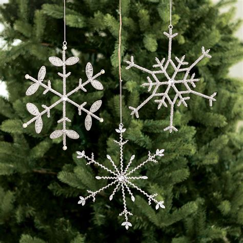 Glittering Snowflake Ornaments, All Gifts: Olive & Cocoa, LLC