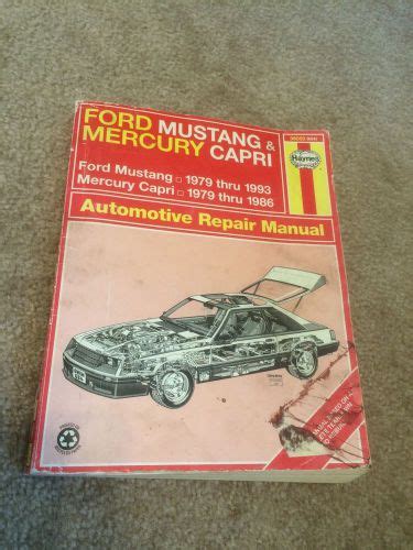 Sell Ford Mustang Mercury Capri Haynes Repair Manual In