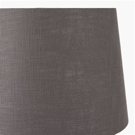 Lys 30cm Steel Grey Self Lined Linen Tapered Cylinder Shade Zurleys