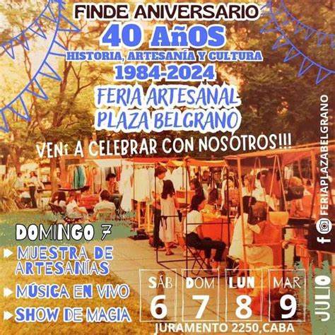 La Feria Artesanal de Belgrano festeja sus 40 años Mi Belgrano