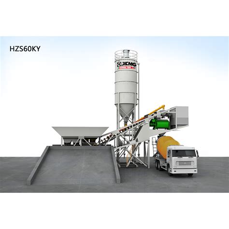 XCMG Official HZS60KY Mobile Concrete Batching Plant Batching Plant For