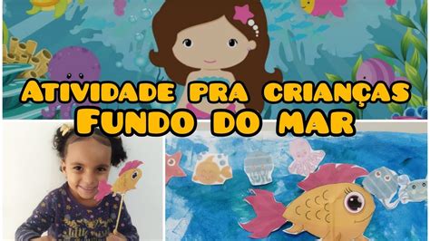 Atividade infantil Fundo do mar Educação infantil pra crianças a