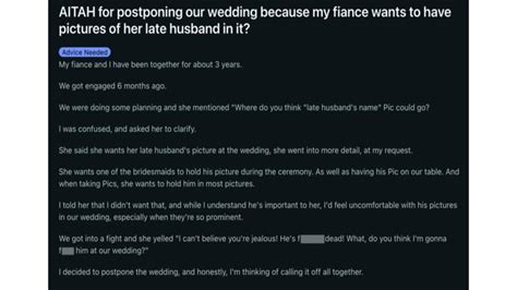 This Man May Call Off His Wedding After His Fiancées Strange Request