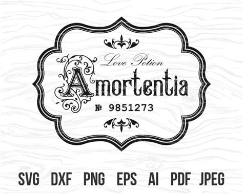 Amortentia Svg Potion Label Svg Harry Potter Potion Etsy Potion