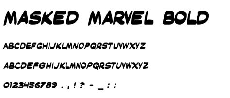 Masked Marvel Bold Font Fancy Comic