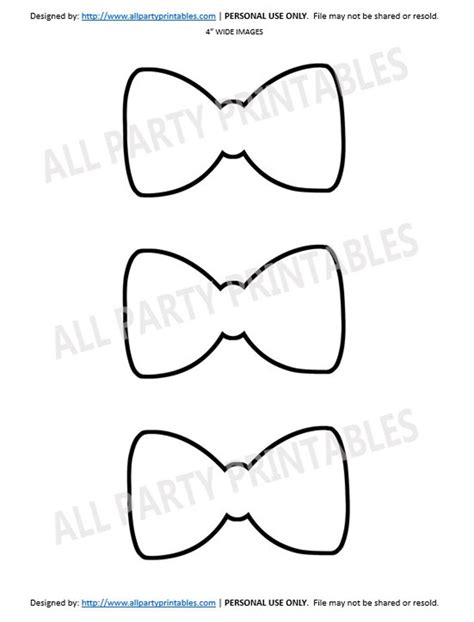 Freebie Friday Printable Paper Bows Ash And Crafts Paper Bow Tie