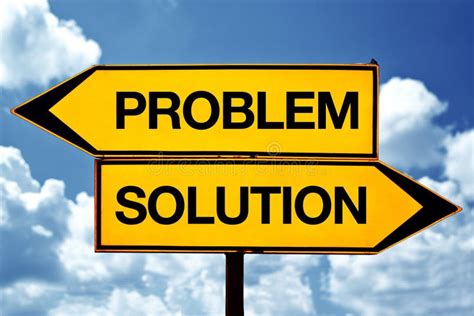 Problem Or Soultion Opposite Signs Stock Image Image Of Different