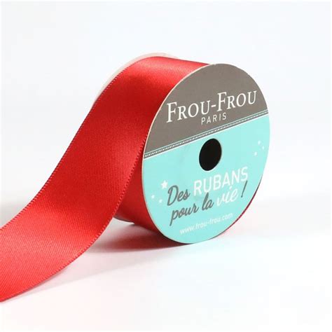 Bobinette Frou Frou 5 M X 25 Mm Satin Double Face Coquelicot