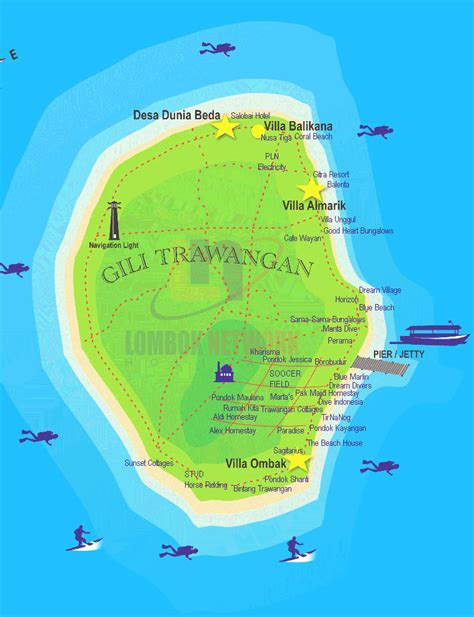 Indonesiaisme Maps Of Gili Islands Lombok