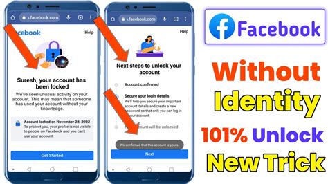 Without Identity Unlock Locked Facebook Account Facebook Locked