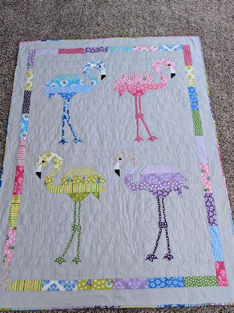 My Finished Florence The Flamingo Quilt R Quilting