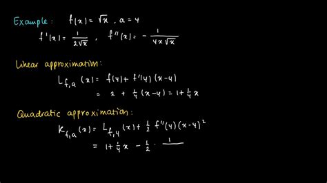 M Example Linear And Quadratic Approximation Youtube