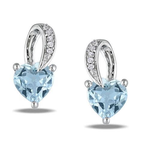 Aquamarine Gemstone Earrings Overstock Shopping The Best Prices