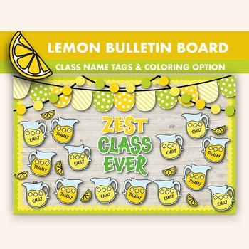 End Of Year Bulletin Board Kit Summer Bulletin Boards Lemon Zest