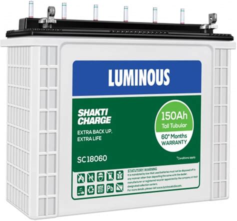 Luminous Iltt Ah Tall Tubular Plate Inverter Battery For Home