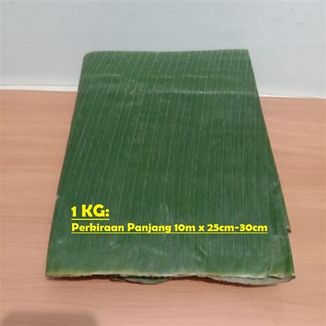 Jual Daun Pisang Segar 1 Kg Panjang Sekitar 10 Meter Dengan Diameter