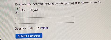 Solved Evaluate The Definite Integral By Interpreting It In